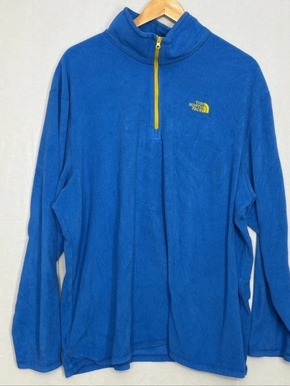 The North Face Royal Blue Half-Zip Fleece with Yellow Trim